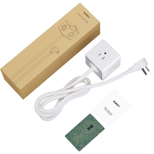  [아마존 핫딜] [아마존핫딜]AUKEY Power Strip with 4 AC Outlets, 3 USB Charging Ports, 380-Joule Surge Protection, and 1875W Total Power for Smartphones, Tablets, Home Appliances, and More