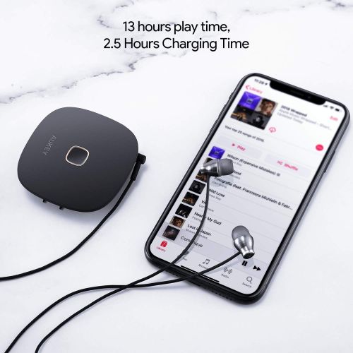  [아마존 핫딜] [아마존핫딜]AUKEY Bluetooth 5 Transmitter Receiver, Wireless Audio Adapter with aptX Low Latency, Dual Links for for Headphones, TVs, Home Stereo Systems and More