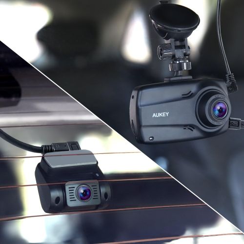  [아마존 핫딜] AUKEY 1080P Dual Dash Cams with 2.7” Screen, Full HD Front and Rear Camera, 6-Lane 170° Wide-Angle Lens, G-Sensor, and Dual-Port Car Charger