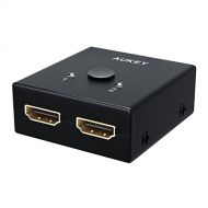 [아마존핫딜]AUKEY HDMI Switch Bidirektionaler 2 in 1 Out Unterstuetzt 3D und 4K Oder HDMI Umschalter 1 Input 2 Outputs fuer HDTV/Blu-Ray Player/DVD/DVR/Xbox/PS4 usw. (New)