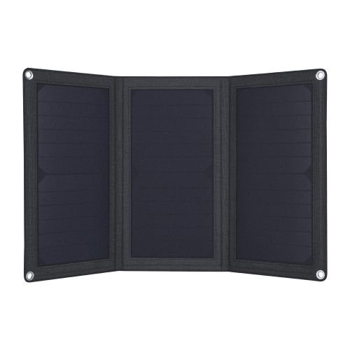  AUKEY 21W Solar Charger with Foldable SunPower Solar Panels & Dual USB Ports Compatible iPhone iPad Samsung and More