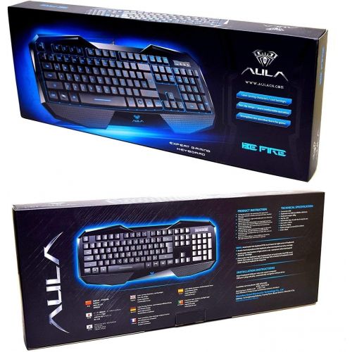  AULA Catalyst Gaming Keyboard, Ergonomic Keyboard Multimedia keys, Swappable Gaming keys, Computer Keyboard