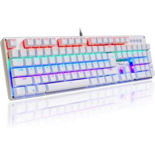  AULA Unicorn Backlit Mechanical Keyboard with Multi-color LED Illuminated Gaming Computer Keyboard, F2010