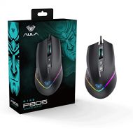 AULA F805 Wired Gaming Mouse with Side Buttons Programmable, RGB Backlight, 6400 dpi Adjustable Ergonomic Optical PC Gaming Mice, for PC Desktop, Laptop Computer (Black)