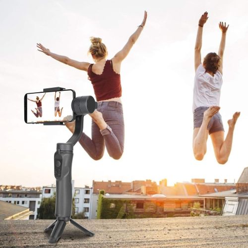  AUNMAS 3-Axis Multifunction Handheld Phone Stabilizer 3 Modes Gimbal Stabilizer USB Selfie Stick with Tripod USB Cable