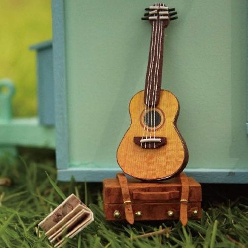  AUNMAS DIY Dollhouse Kit, Tiny House Building Kit Miniatures, DIY Dollhouse Wood Miniature Furniture Kit with Musical Movement Valentines Day Birthday Gifts