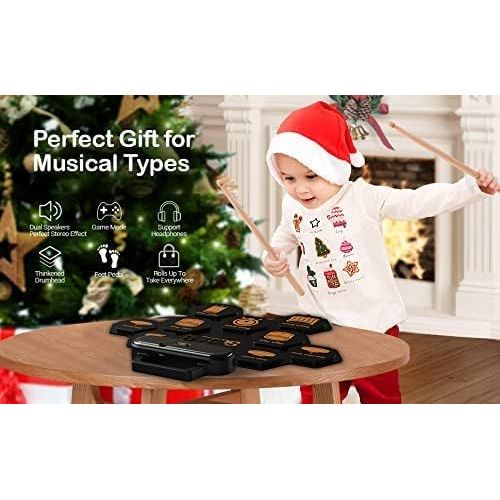  [아마존베스트]Solo Electronic drum, portable rechargeable electronic drum, suitable gifts for children.