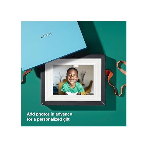  Aura Mason WiFi Digital Picture Frame | The Best Digital Frame for Gifting | Send Photos from Your Phone | Quick, Easy Setup in Aura App | Free Unlimited Storage | White Quartz