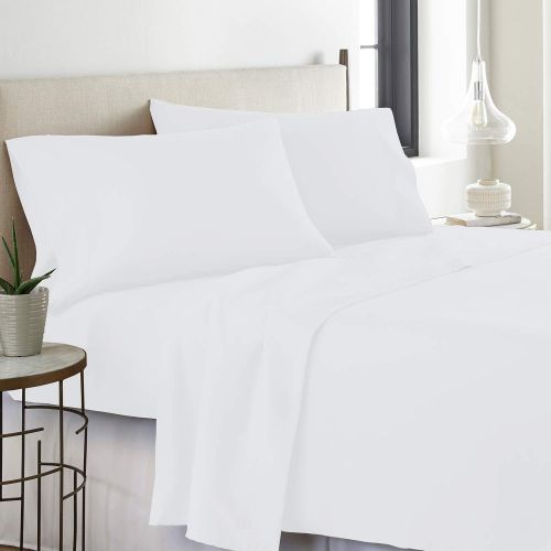  AURAA Essential 100% Cotton Sheet Set - 4 Piece Set,Soft & Smooth Percale Weave,16 DEEP Pocket,Luxury Hotel Bedding,Oeko-TEX Certified (Peached Butterfly, Full)