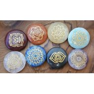 /AURAMORE Crystal Chakra Engraved Reiki Round Set - 470