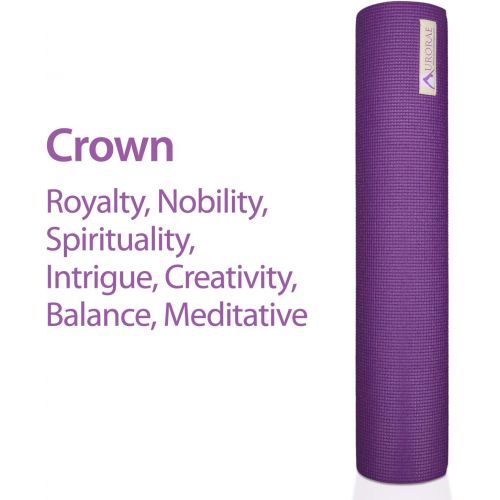  Aurorae Printed Extra Thick 5mm and 72 Long Premium Eco Safe Yoga Mat with Non Slip Rosin