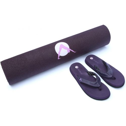  Aurorae Printed Extra Thick 5mm and 72 Long Premium Eco Safe Yoga Mat with Non Slip Rosin