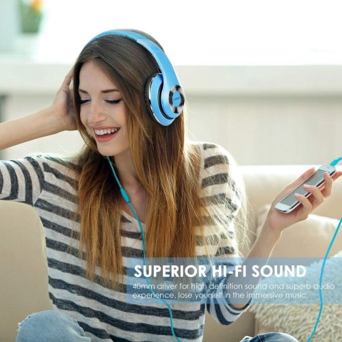  [아마존베스트]AUSDOM F01 Lightweght wired Over-Ear HD stereo headset sports music headphone Mic professional notebook with a microphone headset computer game,Soft leather ear cups,Stereo Gaming