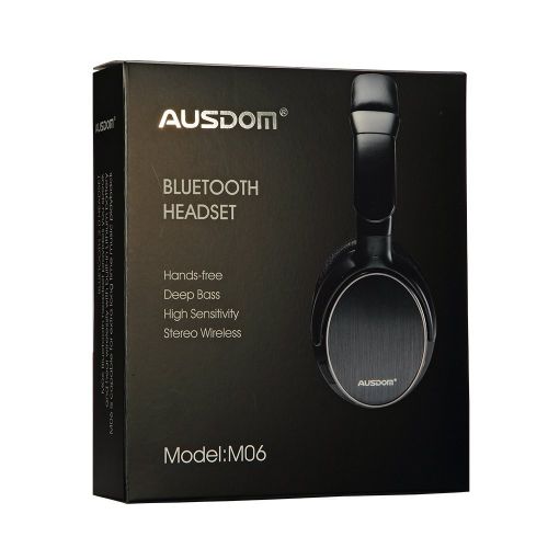  AUSDOM Wireless Bluetooth EDR Over Ear Headphones Lightweight Stereo Deep Bass with Microphone and Volume Control for Pc iPhone Android Tv Hands-Free Calling Headset