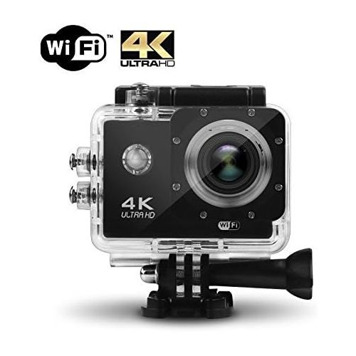  AUTOMATE 4K Sport Action Kamera Ultra HD Camcorder 16MP WIFI Wasserdichte Kamera 170Grad Weitwinkel 5,1cm LCD-Bildschirm w/2,4G Fernbedienung aufladbar Akkus 19Zubehoer Kits