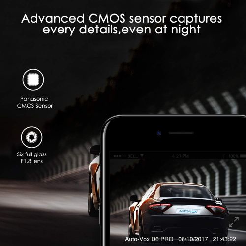  [아마존 핫딜] [아마존핫딜]AUTO-VOX D6 Pro 1080p WiFi Dash Cam, Gesture Photography Dashboard Camera with 300° Rotatable Lens and Looping Recording for Cars, Trucks, Vans, Trailers