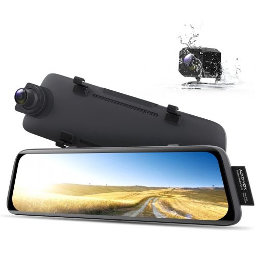  [아마존베스트]AUTO-VOX V5 Anti-Glare Mirror Dash Cam for Driving Safety, 9.35 Full Laminated Ultrathin Touch Screen Rear View Mirror Camera, Dual 1080P Super Night Vision Backup Camera with Sony