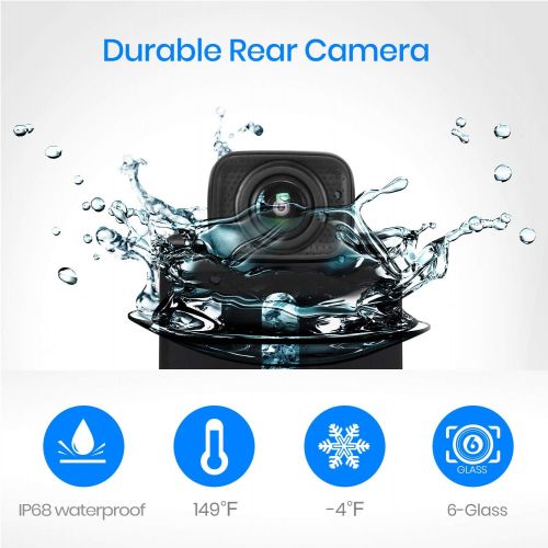  [아마존베스트]AUTO-VOX CS-2 Wireless Backup Camera Kit with Stable Digital Signal, 4.3’’ Monitor & Rear View Camera for Truck, Van, Camping Car, SUV