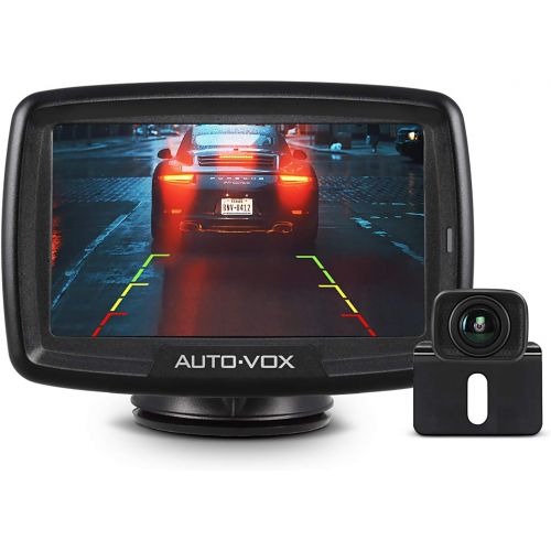  [아마존베스트]AUTO-VOX CS-2 Wireless Backup Camera Kit with Stable Digital Signal, 4.3’’ Monitor & Rear View Camera for Truck, Van, Camping Car, SUV