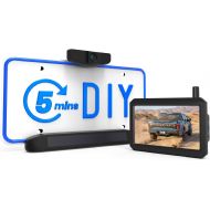 [아마존베스트]AUTO-VOX Solar Wireless Backup Camera, 5 Mins DIY Installation, 5 Inch HD Monitor with Digital Wireless Signal and HD Image Waterproof Rear View Camera for Car,SUV