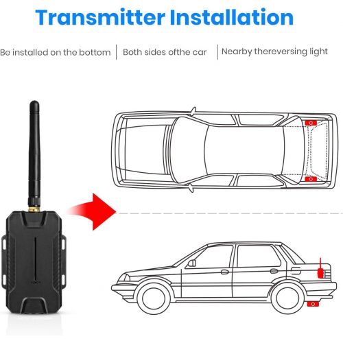  [아마존베스트]AUTO-VOX T1400 Upgrade Wireless Backup Camera Kit, Easy Installation with No Wiring, No Interference, OEM Look with IP 68 Waterproof Super Night Vision Rear View Camera