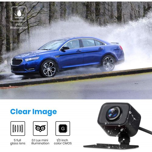  AUTO VOX W7 Wireless Digital Reversing Camera Set with 5 Inch (12.7 cm) LCD Monitor with Antenna, Built in Radio Transmitter, Wireless Parking Aid, Waterproof IP68 Backup Reversing