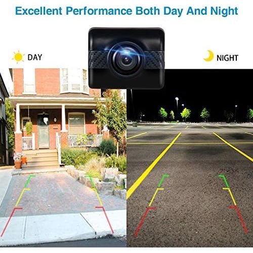  AUTO VOX Reversing Camera Wireless Set with 4.3 Inches / 11 cm LCD Monitor, Wireless Parking Aid 12 24 V with IP68 Waterproof Digital Reversing Camera with Good Night Vision (TD2)