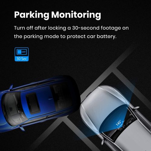  AUTO VOX V5 Mirror Dashcam 1080P Dual Dashcam Front Rear with GPS Tracking, Night Vision, Parking Mode, 9.35 Inch Full Touch Screen Rear view Mirror with Rear view Camera