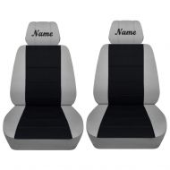 AUTOYOUTH Fits Selected Nissan Models Seat Covers with a Name 21 Color Choices (2013-2018 Altima, Silver Black)