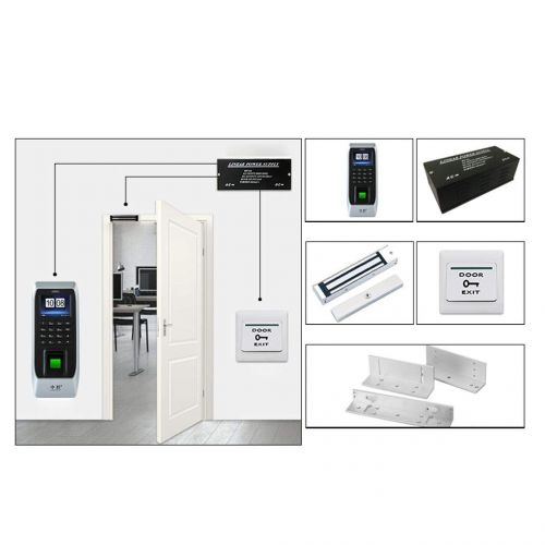  AUWU ZK-FP70 Time Attendance Access Control System Support 3000 Users 1000 Cards Attendance Access Control Keypad System