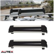 AUXMART AUTEX 22 Aluminum Universal Ski Snowboard Racks Car Snow Board Carrier Roof Mounted Ski Snowboard Carrier Rack Cross Bar Rooftop SnowPack