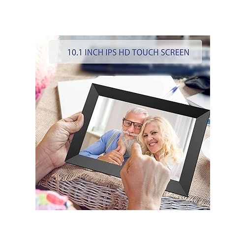  10.1 Inch WiFi Digital Picture Frame - Digital Photo Frame,1280x800 IPS HD Touch Screen, Auto-Rotate,Built-in 32GB Storage, Share photos and videos easily from app Anywhere