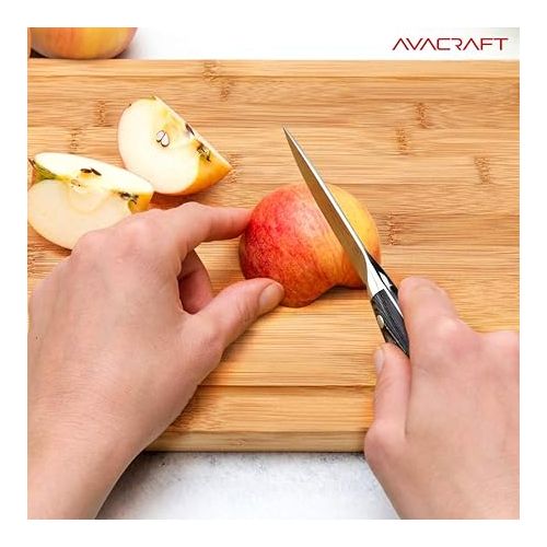  AVACRAFT Kitchen Paring Knife, High Carbon German 1.4116 Stainless Steel Knife, Cutting Chopping Carving Knife, Ergonomic Wooden Handle, 3.5 inch knife with Custom Storage Case