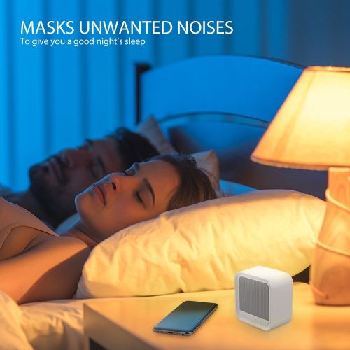  White Noise Machine, AVANTEK Sound Machine for Sleeping, 20 Non-Looping Soothing Sounds with High Quality Speaker & Memory Function, 30 Levels of Volume and 7 Timer Settings