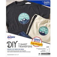 Avery Printable T-Shirt Transfers, For Use on Dark Fabrics, Inkjet Printers, 5 Paper Transfers (3279)