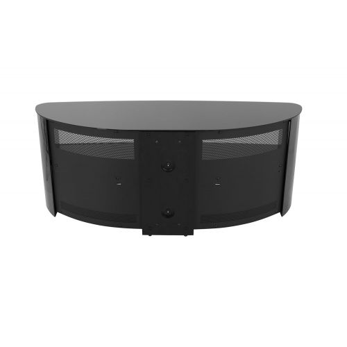  AVF Affinity Plus - Burghley Plus 1250 Curved TV Stand (Black/Black Glass)