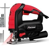 AVID POWER Jig Saw, 7.0A 3000 SPM Jigsaw with Variable Speed, Bevel Angle (0°-45°), 6PCS Blades and Scale Ruler