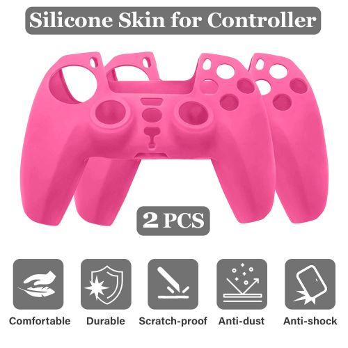  [아마존베스트]AVITER PS5 Silicone Controller Skins - Dustproof Anti-Slip Cover for Sony PS5 Playstation 5 Controller, Durable Protector Case for Playstation 5 DualSense Wireless Controller 2 Pie