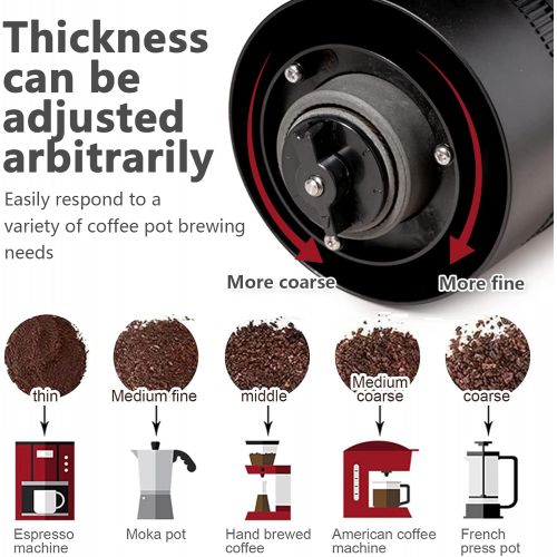  AVNICUD Portable Coffee Grinder Electric, Adjustable Burr Mill Coffee Grinder with Multi Grind Settings for Coffee Beans, Conical Burr Coffee Grinder with USB Rechargeable for Fres