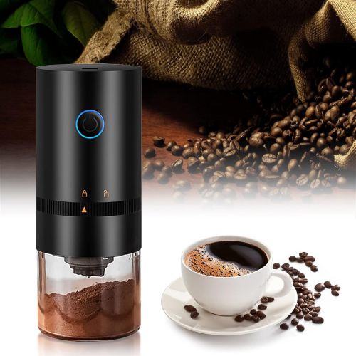  AVNICUD Portable Coffee Grinder Electric, Adjustable Burr Mill Coffee Grinder with Multi Grind Settings for Coffee Beans, Conical Burr Coffee Grinder with USB Rechargeable for Fres