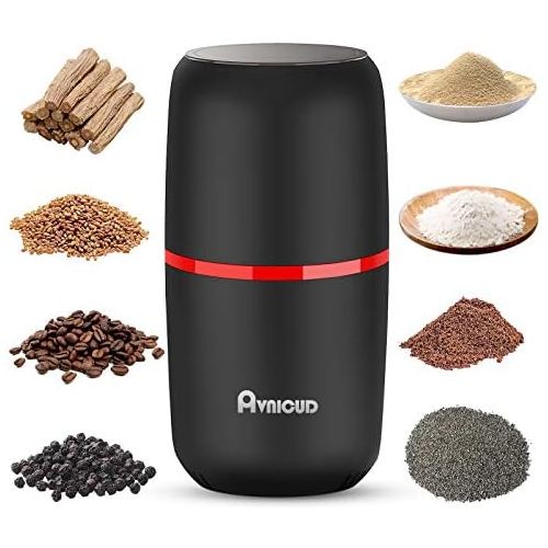  [아마존베스트]AVNICUD Coffee Grinder, Electric Coffee Grinder, Spice Mill, 120 g Capacity, Portable Electric Propeller Mills for Coffee Beans, Nuts, Spices Cereals, Pepper Mill, White