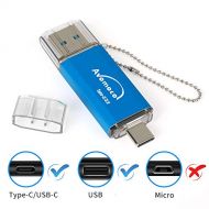 AVOMOCO Avomoco USB 3.0/3.1 256GB Type C Dual High Speed Flash Drive for USB C Phones,Tablets & MacBook,Photo Stick for Samsung Galaxy S8/S8+/S9/S9+,Note7/8/9,A6S/A9S,Google Pixel,LG,Hua W