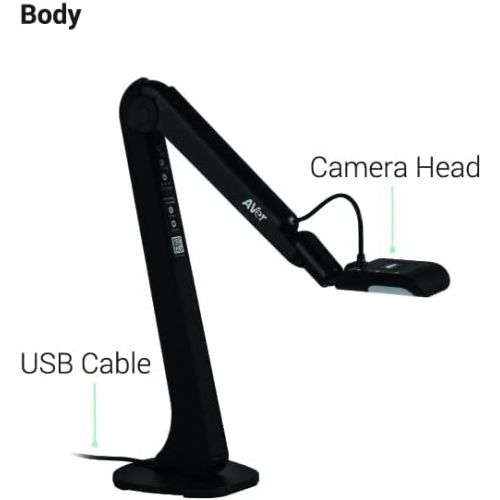  AVer M5 Document Camera - USB Webcam for Remote Video Conferencing - HD for PC, Mac, Chromebook, Zoom, and More - Perfect for Distance Learning, Classroom Teaching, Recording, Work