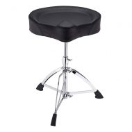 AW Saddle Drum Throne Drummer Stool Round Seat Chair Adjustable Height Folding Stand Percussion Hardware Large
