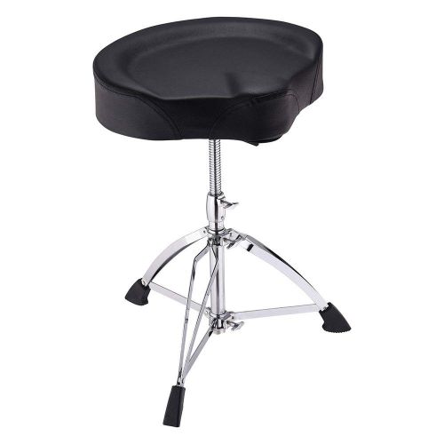  AW Saddle Drum Throne Drummer Stool Round Seat Chair Adjustable Height Folding Stand Percussion Hardware Large