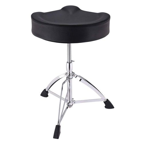  AW Saddle Drum Throne Drummer Stool Round Seat Chair Adjustable Height Folding Stand Percussion Hardware Large