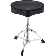 [아마존베스트]AW Saddle Drum Throne Drummer Stool Round Seat Chair Adjustable Height Folding Stand Percussion Hardware Large