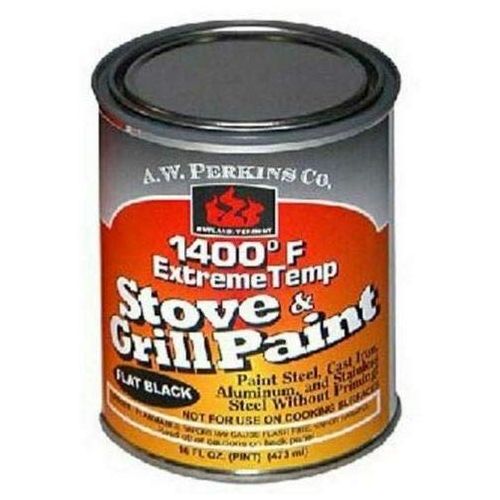  AW Perkins 1400 Deg F Black Stove Paint Brush On 1 Pint