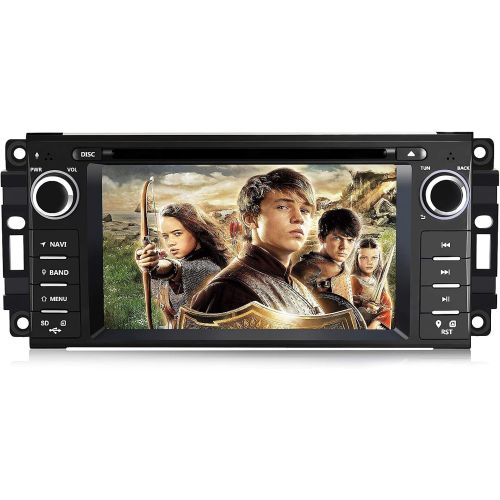  AWESAFE Car Stereo Radio with Bluetooth 6.2 Inch Touch Screen with Mirror Link,Steering Wheel Control,CD,DVD,FM Radio Head Unit for Jeep Wrangler Chrysler Chevrolet Epica Dodge Ram 1500