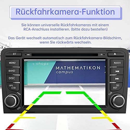  [아마존베스트]-Service-Informationen AWESAFE Car radio with navigation system for Audi, supports DAB+ CD DVD SD USB Bluetooth MirrorLink steering wheel control double DIN RDS radio